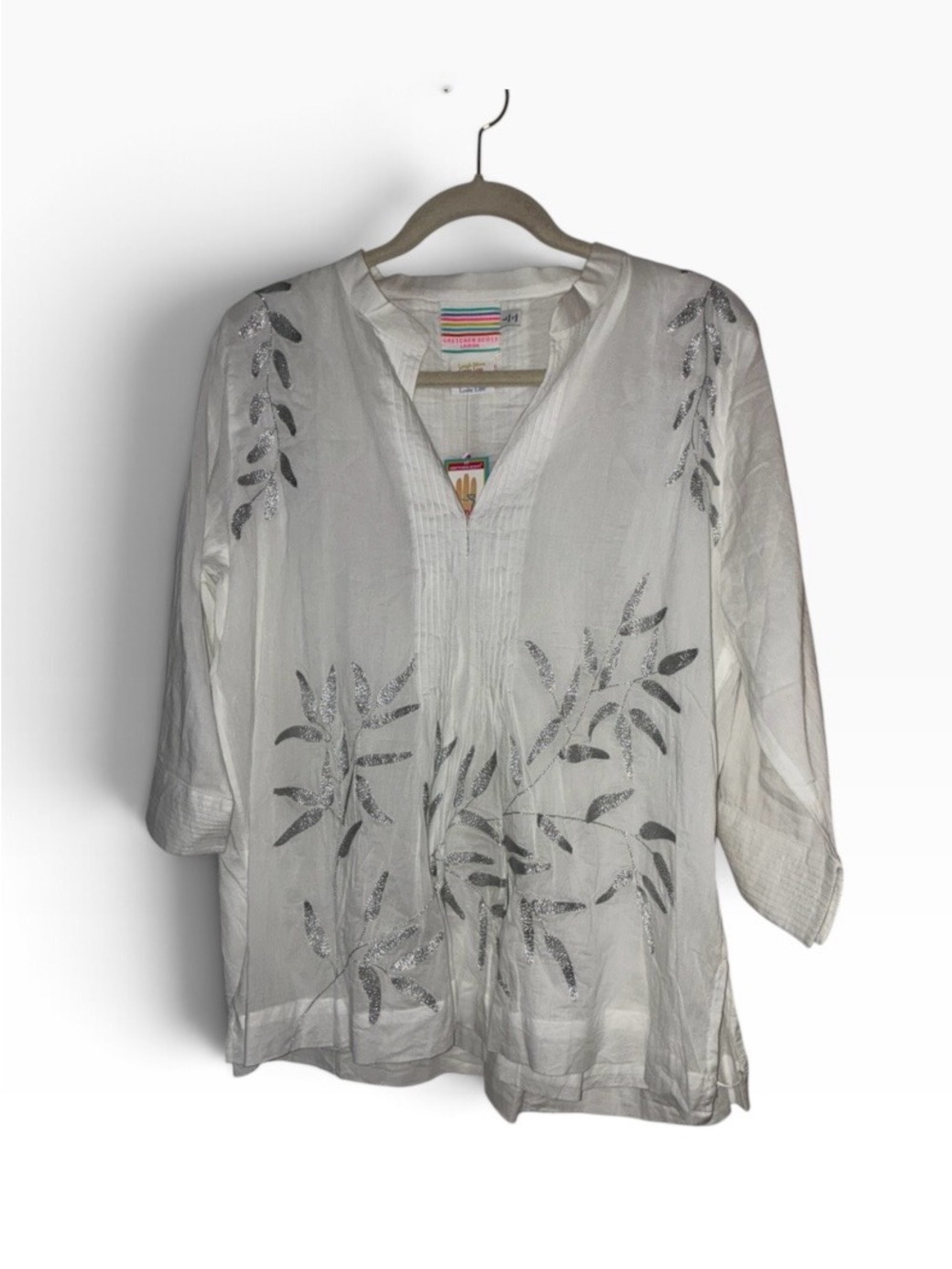 NWT Whisper Embroidered Tunic (aCotton Embroidered Tunic) Sz L